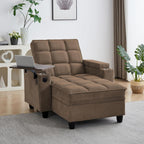 hansones 41.7" Oversized Chaise Lounge Chair Indoor, 3-in-1 Convertible Sleeper Lounger with Adjustable Backrest, Deep Seat Reading Chair with Armrest Storage, Swivel Table & Cup Holders