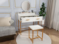 GOWE Vanity Table Set with Storage White Modern Contemporary for Bedroom Furniture