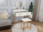 GOWE Vanity Table Set with Storage White Modern Contemporary for Bedroom Furniture