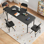 Garvee 5-Piece Folding Table and Chairs for Boys and Girls | Children Activity Table and Chairs Set with 1 Table & 4 Chairs, Suitable for Daycare, Classrooms and Dining Rooms
