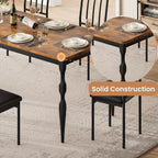 Garvee 79-Inch Modern Farmhouse Dining Table, Large Rectangular Kitchen Table for 6-8 People, Sturdy Wood Top with Unique Legs, Scratch-Resistant Dining Room Furniture for Party, Big Family, Brown