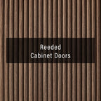 Crosley Furniture Naomi Modern Reeded Kitchen Pantry Storage Cabinet, Dining, Laundry Room, Bathroom, Walnut
