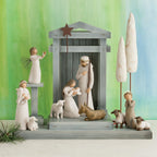 Willow Tree Angel Stand, Build on Your Holiday Tradition, Elevate Angels and Figures ATOP Pedestal Stand in Your Nativity Display, Hand-Painted Accessory