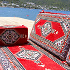 mysticalanatolia Majlis Floor Sofa Loveseat – 75x27x4 in Convertible Guest Mattress Traditional Arabic Seating Bohemian Style Living Room Furniture Futon Sets