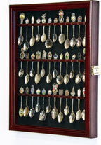 36 Spoon Display Case Wall Rack Cabinet Holder Box 98% UV - Lockable
