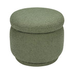 Enoki Storage Ottoman in Olive Boucle, Greenguard Gold Certified