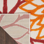 Nourison Home Aloha 3' x 5' Red Multicolored Fabric Tropical Area Rug (3' x 5')