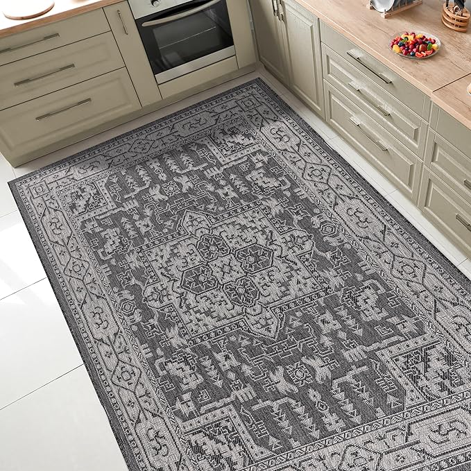 Keen Home Design Terrace Outdoor Area Rug - 12x15 Washable Indoor/Outdoor Rug for Patio, Kitchen, Balcony, Beach, Garden, Deck and Porch, Size: 12'x15'