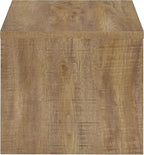 Coaster Home Furnishings - Canoga - Wood - End Table with Square Flat Top, U-Shaped Frame and Rustic Style - Living Room - 23.5-Inch - Mango - 706357