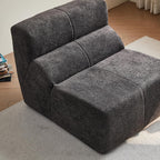 Fireside Chair, Modern Comfy Raindrop Velvet Fabric Bean Bag Chairs, Upholstered Lazy Floor Sofa Relaxing Lounge, Single Armless Lazy Chair for Living Room, Bedroom, Office, Grey