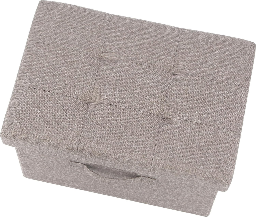 Fuji Boeki 86142 Hunt Folding Storage Stool, Width 15.0 inches (38 cm), Light Gray, Inner Box, Load Capacity 176.4 lbs (80 kg)