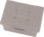Fuji Boeki 86142 Hunt Folding Storage Stool, Width 15.0 inches (38 cm), Light Gray, Inner Box, Load Capacity 176.4 lbs (80 kg)