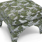 Tov Furniture Raji Jacquard Ottoman (Olive Green Leopard)