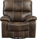 Wallace & Bay Hooper Swivel Recliner Glider, Dark Brown