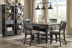 Signature Design by Ashley Counter Height Table with Storage, Farmhouse