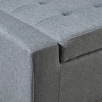 Christopher Knight Home Guernsey Fabric Storage Ottoman, Charcoal 20x50.25x16.75 inches