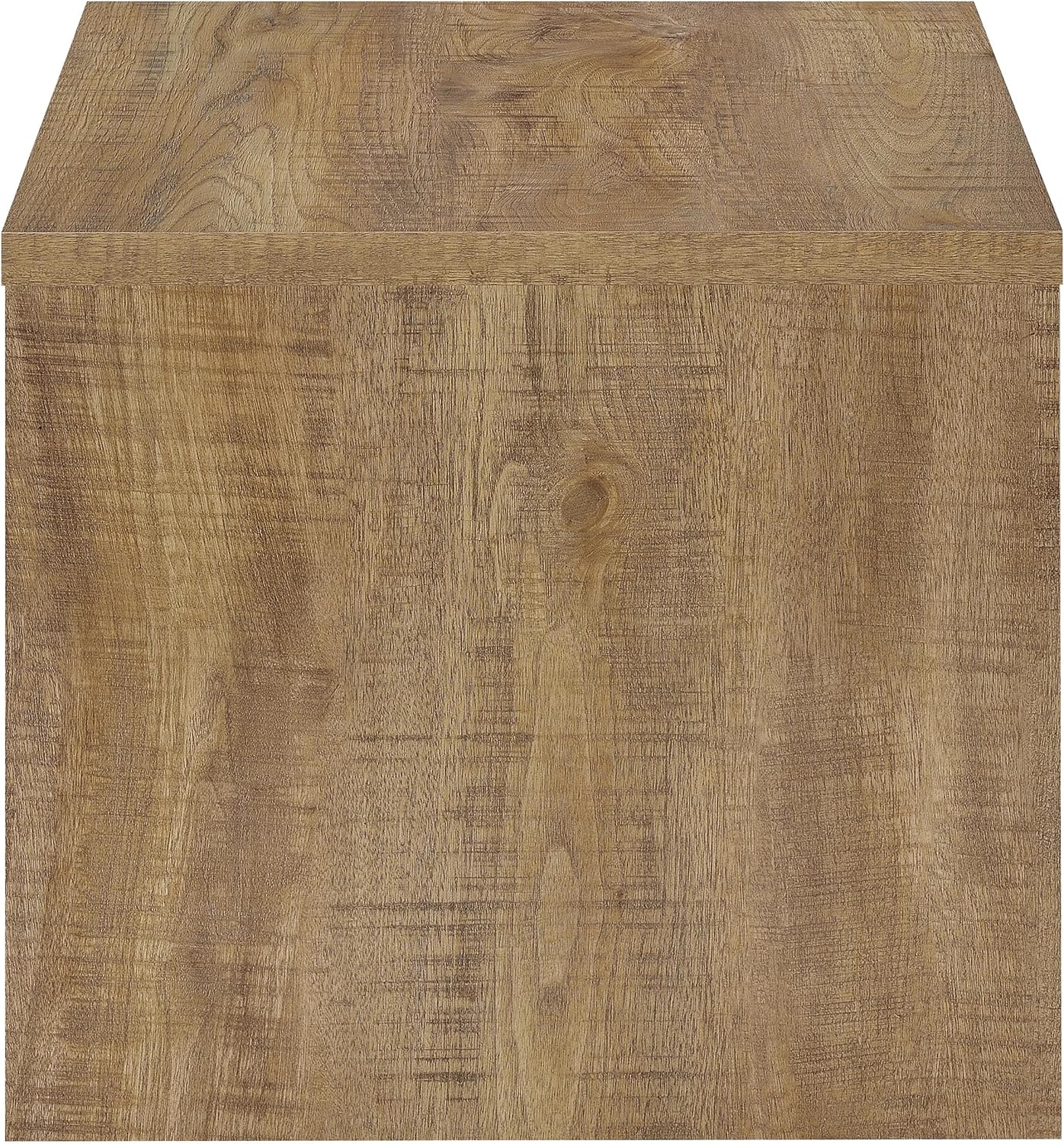 Coaster Home Furnishings - Canoga - Wood - End Table with Square Flat Top, U-Shaped Frame and Rustic Style - Living Room - 23.5-Inch - Mango - 706357
