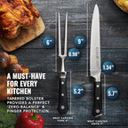 Cutluxe Turkey Carving Knife Set Carving Fork & Knife for Meat, BBQ, Brisket Razor Sharp Premium German Steel Full Tang, Ergonomic Handle Artisan Series
