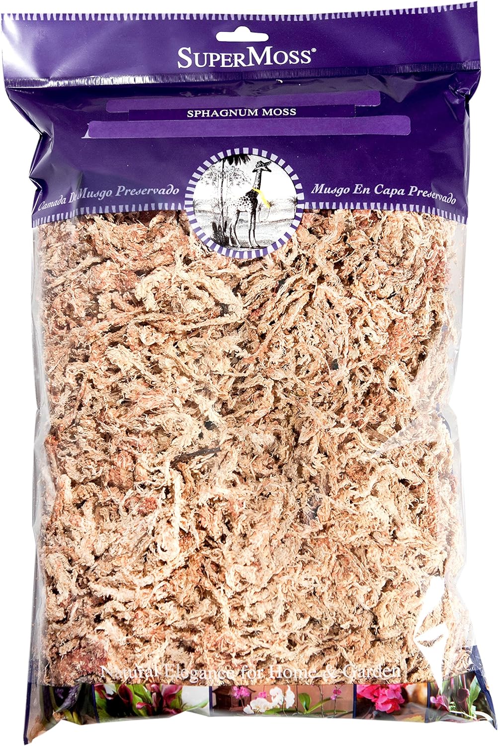 SuperMoss (22301) Orchid Sphagnum Moss Dried, Natural, 8oz