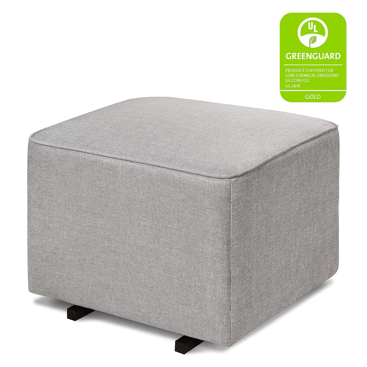 DaVinci Universal Gliding Ottoman in Misty Grey, Greenguard Gold & CertiPUR-US Certified