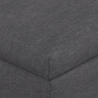 SIMPLIHOME Gabbie 36" Wide Linen Look Fabric Storage Ottoman in Slate Grey | Contemporary ottoman with lift-top storage; rectangle storage bench for living room, bedroom, and entryway.