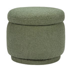 Enoki Storage Ottoman in Olive Boucle, Greenguard Gold Certified