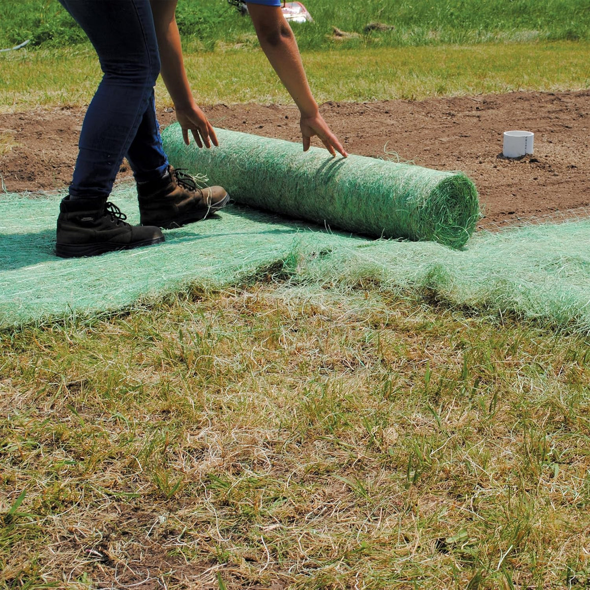 American Excelsior QuickGrass Pro - 4'x50' - Green Erosion Control Blanket Landscape Roll