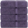 Chakir Turkish Linens | Hotel & Spa Quality 100% Cotton Premium Turkish Towels | Soft & Absorbent (4-Piece Bath Towels, Plum)
