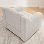 VANOMi Oversized Accent Chair Set of 2, Modern Living Room Chairs, Comfy Boucle Fabric Upholstered Armchair for Bedroom, Office, Waiting Room (Beige)