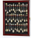 36 Spoon Display Case Wall Rack Cabinet Holder Box 98% UV - Lockable