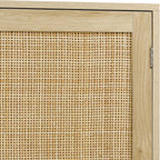 Finnhomy Sideboard Buffet Cabinet, Kitchen Storage Sideboard with Rattan Decorated Doors, Liquor Coffee Buffet, Dining Room, Hallway, Console Table, Accent Cabinet, 31.5X 15.8X 34.6 Inches, Natural
